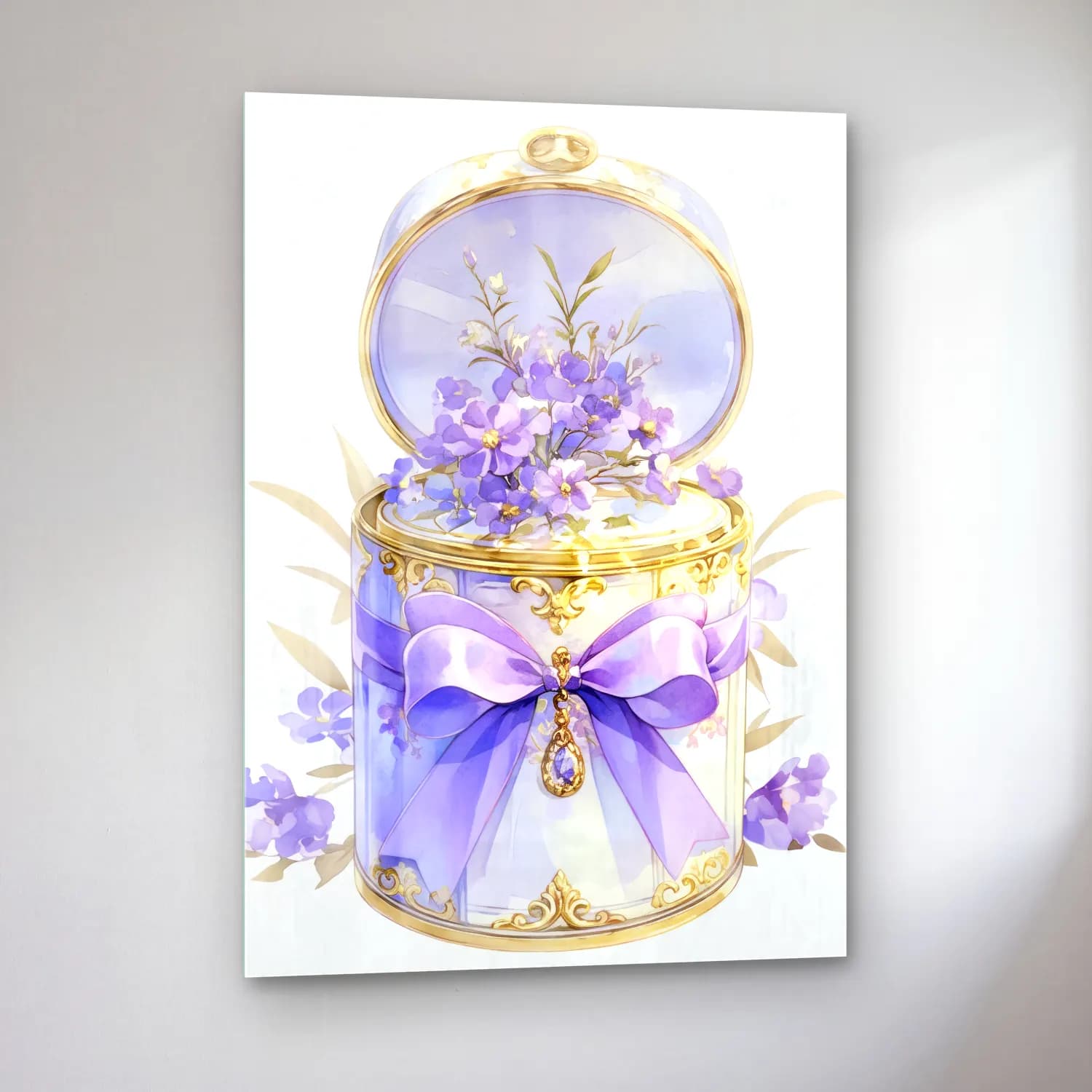 Pastel Parfüm Şişesi No. 6 cam tablo — sol açıdan görünüm