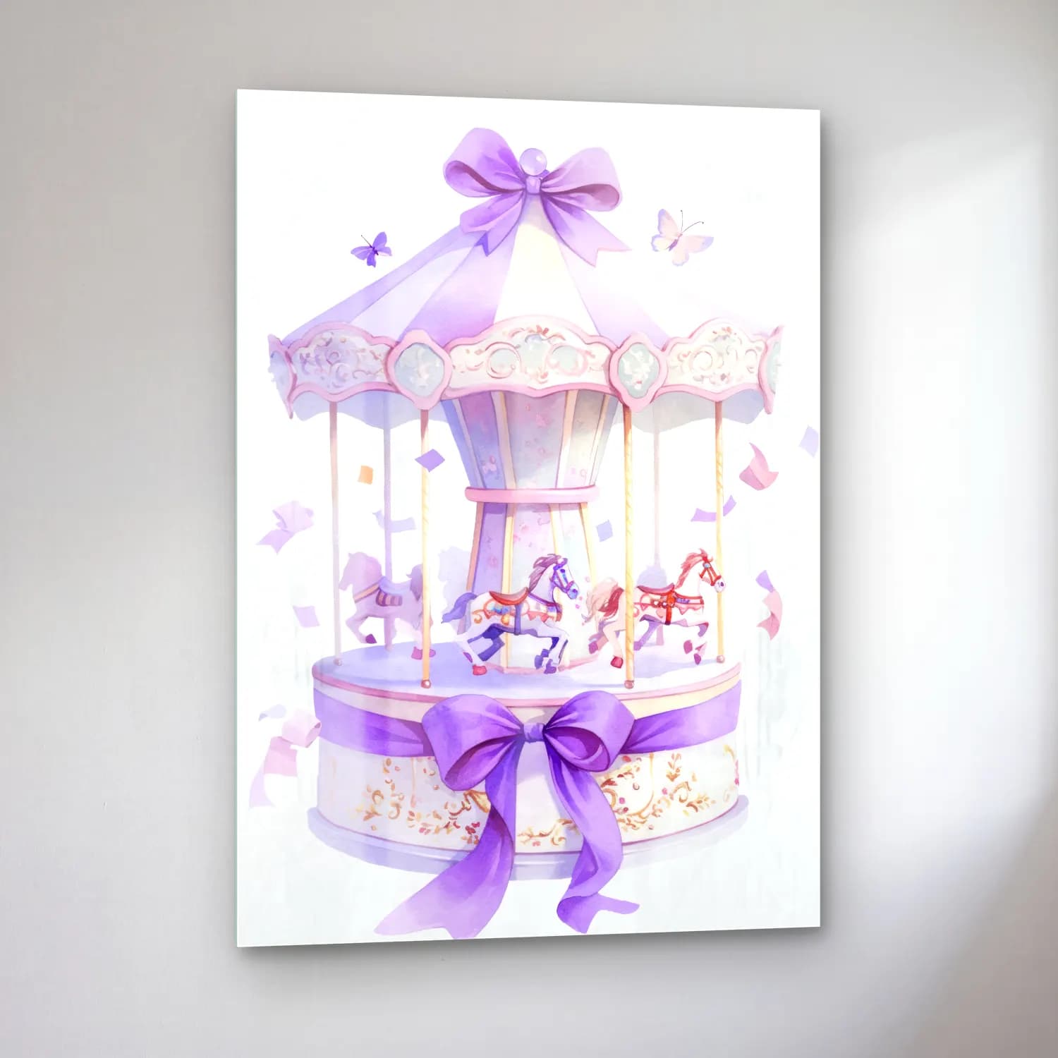 Pastel Tatlılar – Mor Tonlar cam tablo — sol açıdan görünüm