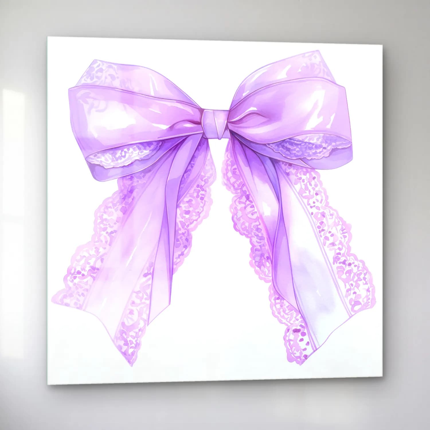 Pastel Fiyonk No. 44 cam tablo — sol açıdan görünüm