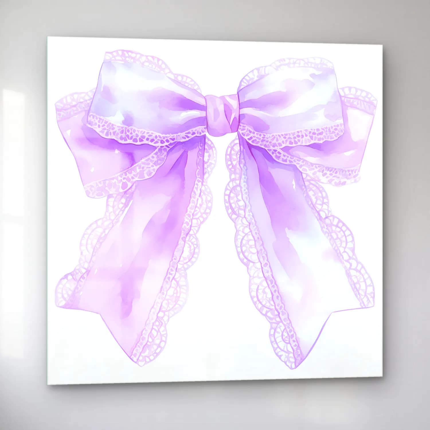 Pastel Fiyonk No. 45 cam tablo — sol açıdan görünüm