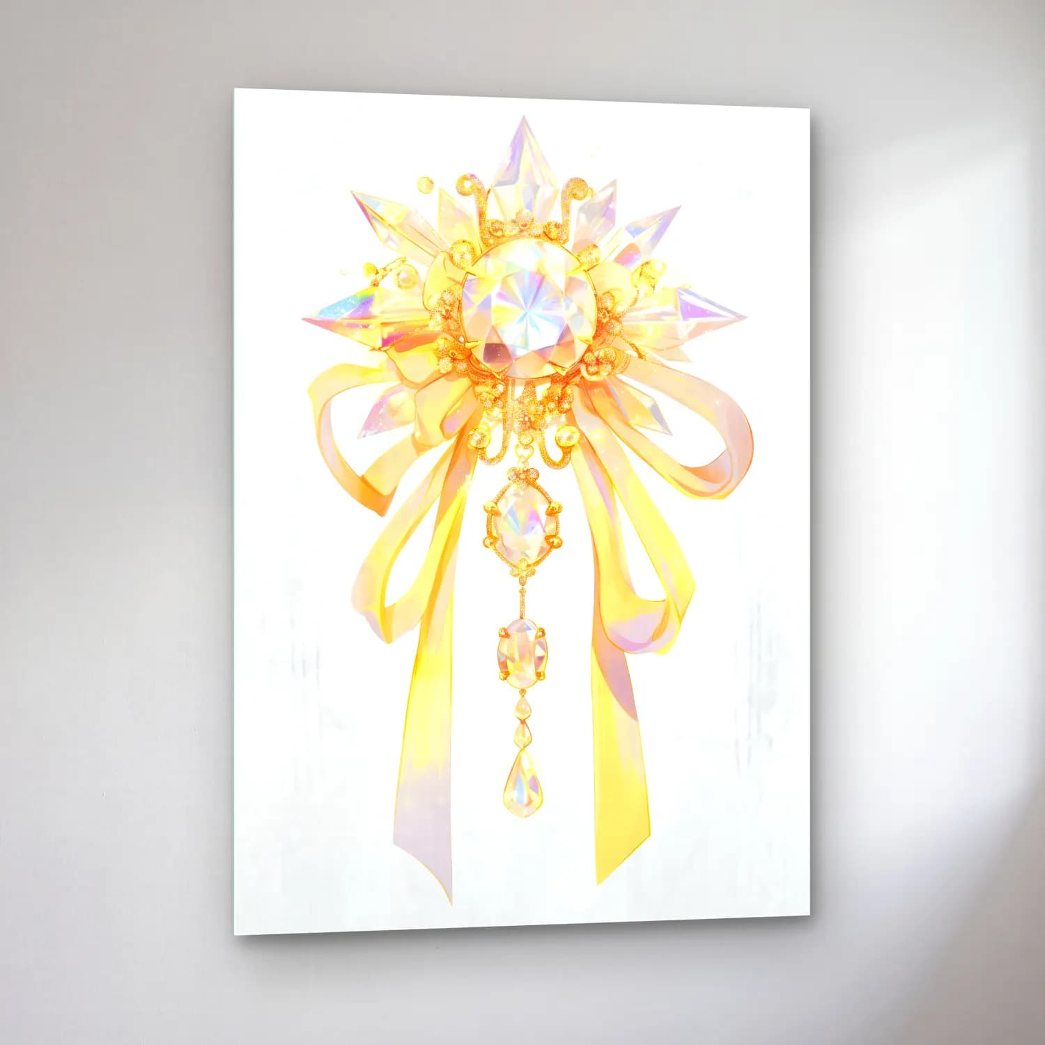 Pastel Fiyonk No. 52 cam tablo — sol açıdan görünüm