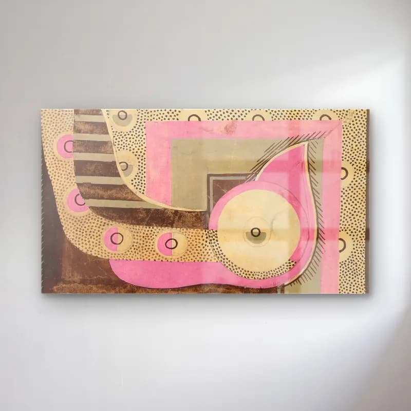 Georges Valmier – Composition (Étude Pour Un Motifs Décoratif) cam tablo — Georges Valmier – Composition (Étude Pour Un Motifs Décoratif) — modern soyut geometrik daireler