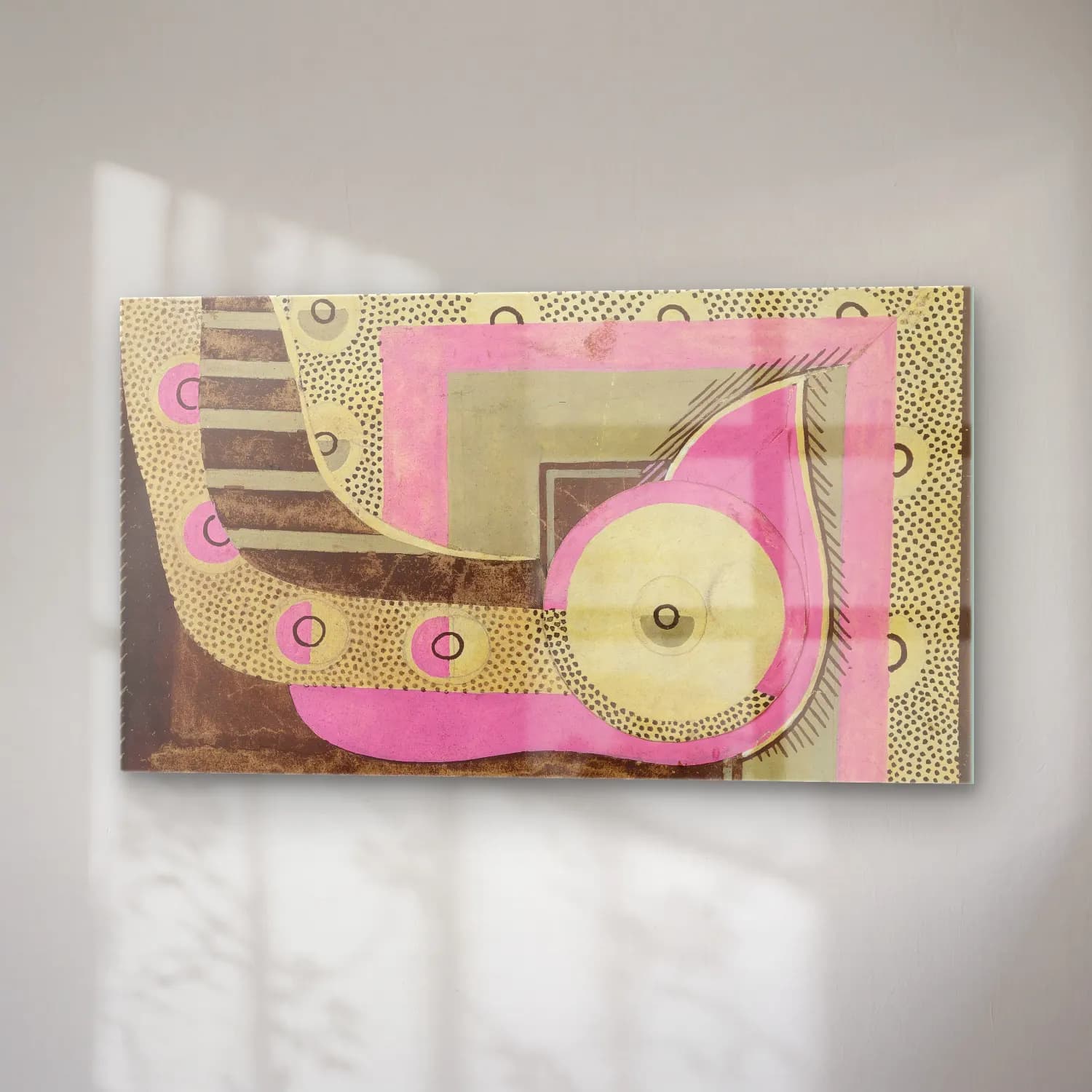 Georges Valmier – Composition (Étude Pour Un Motifs Décoratif) cam tablo — sağ açıdan görünüm