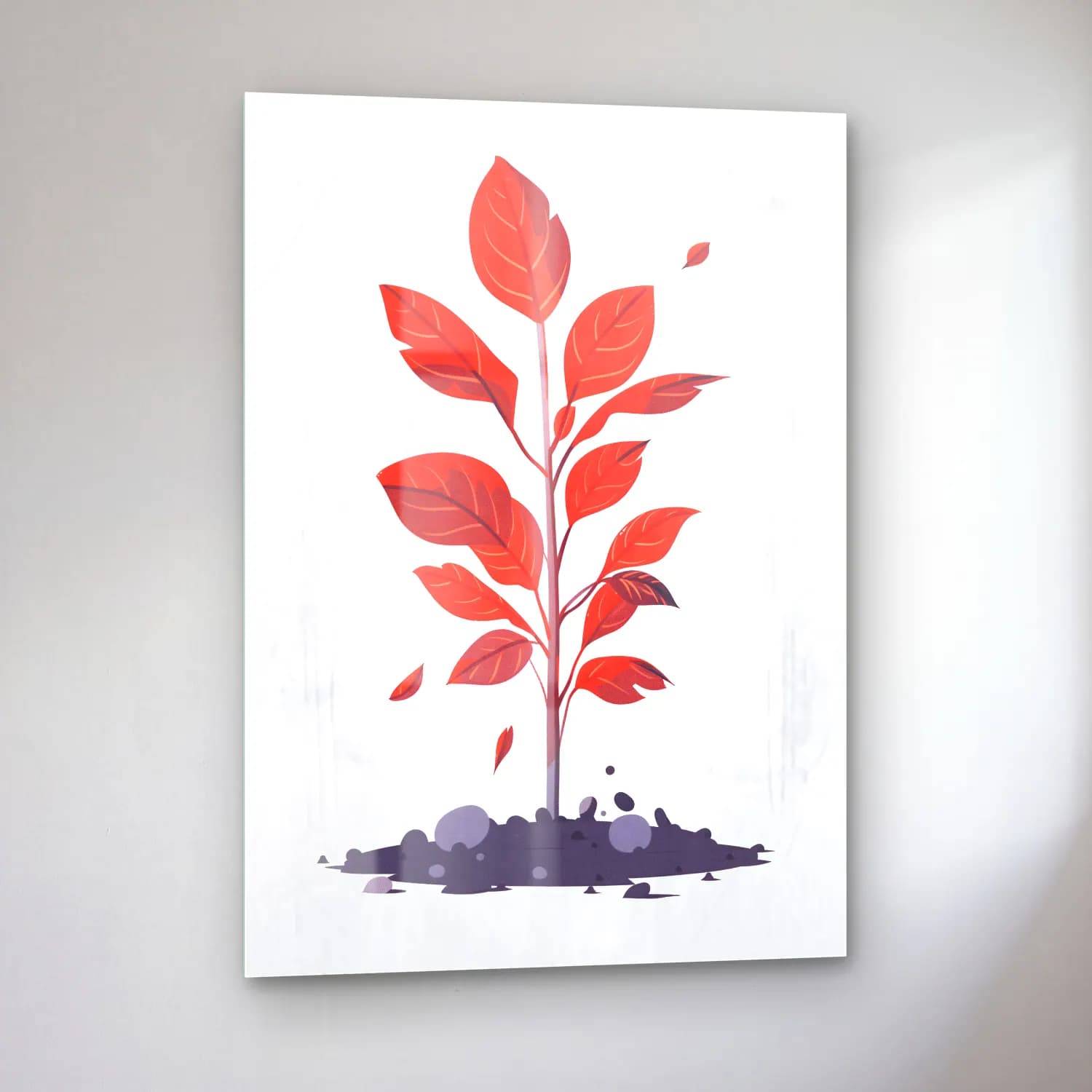 Simple Drawing – Indian Red No. 8 cam tablo — sol açıdan görünüm