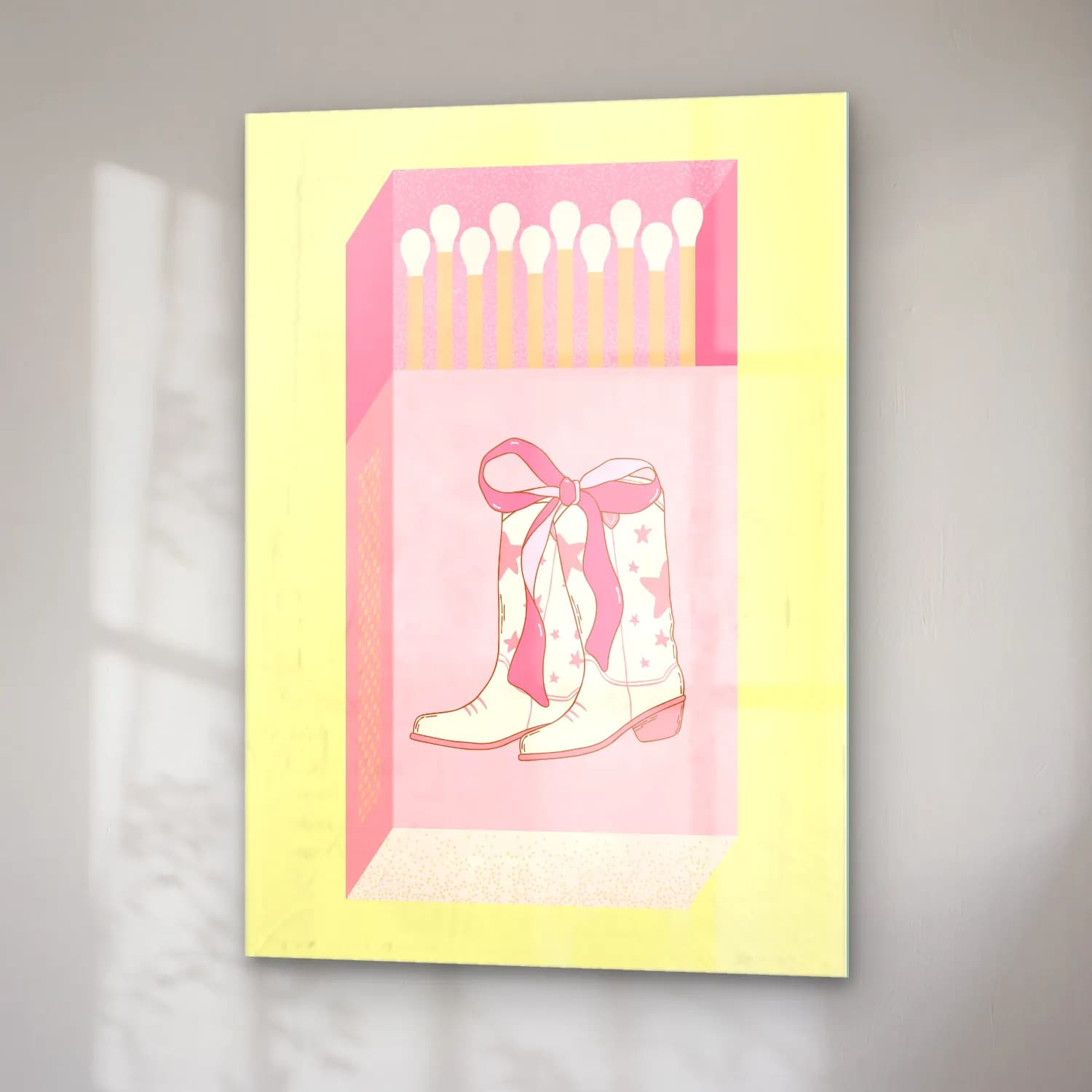 Pastel Topuklu Ayakkabı ve Çanta No. 4 cam tablo — sağ açıdan görünüm