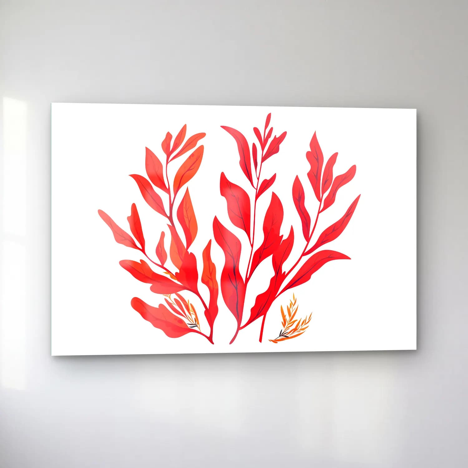 Simple Drawing – Indian Red No. 11 cam tablo — sol açıdan görünüm