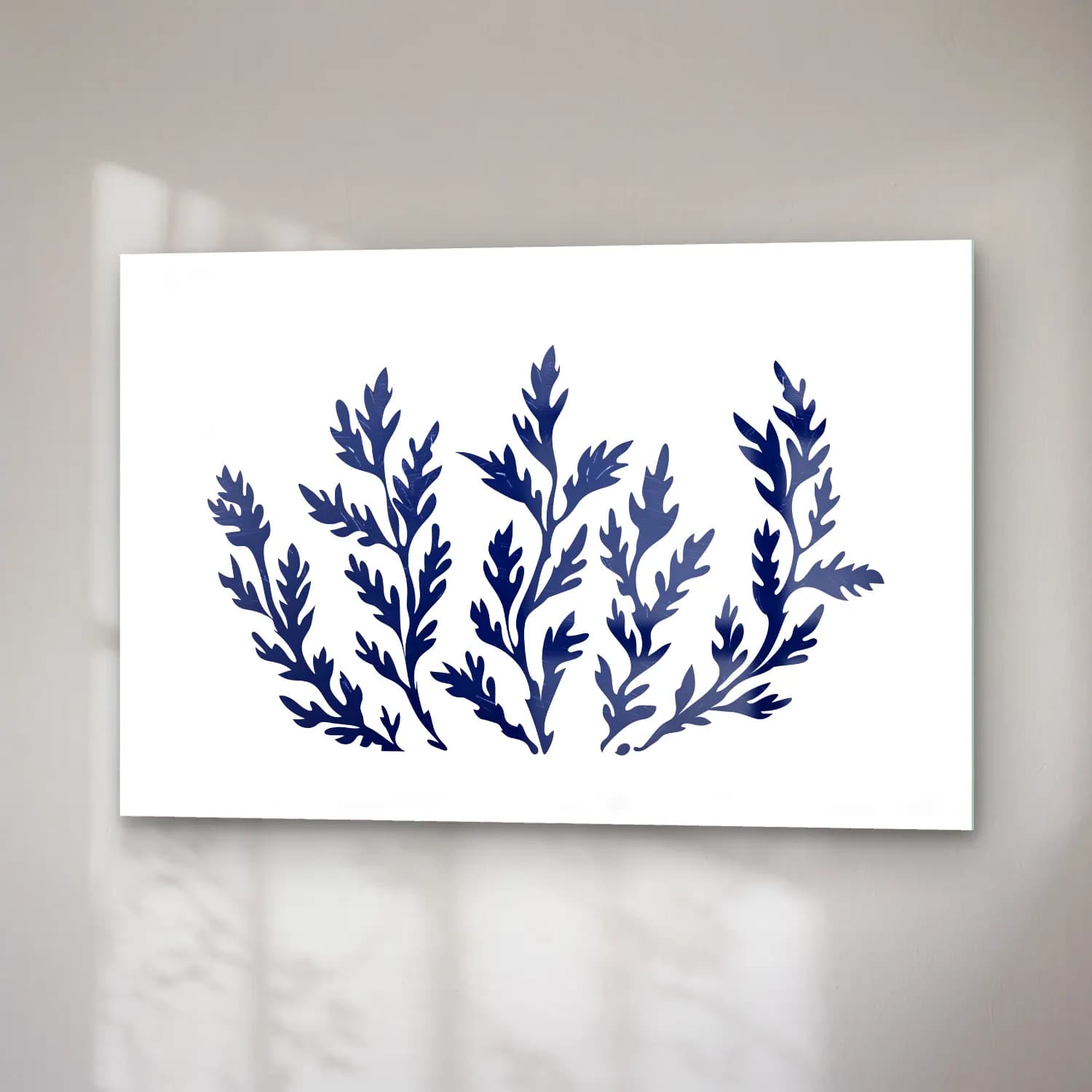 Simple Drawing – navy blue No. 13 cam tablo — sağ açıdan görünüm