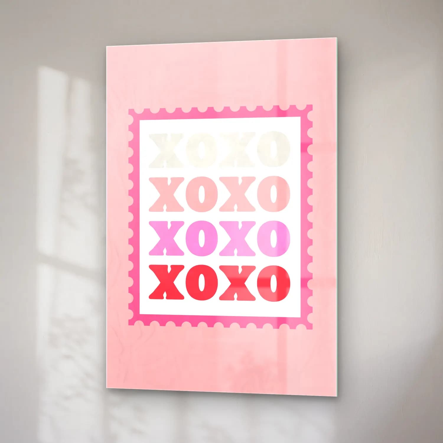 Pastel Harf Posteri No. 4 cam tablo — sağ açıdan görünüm
