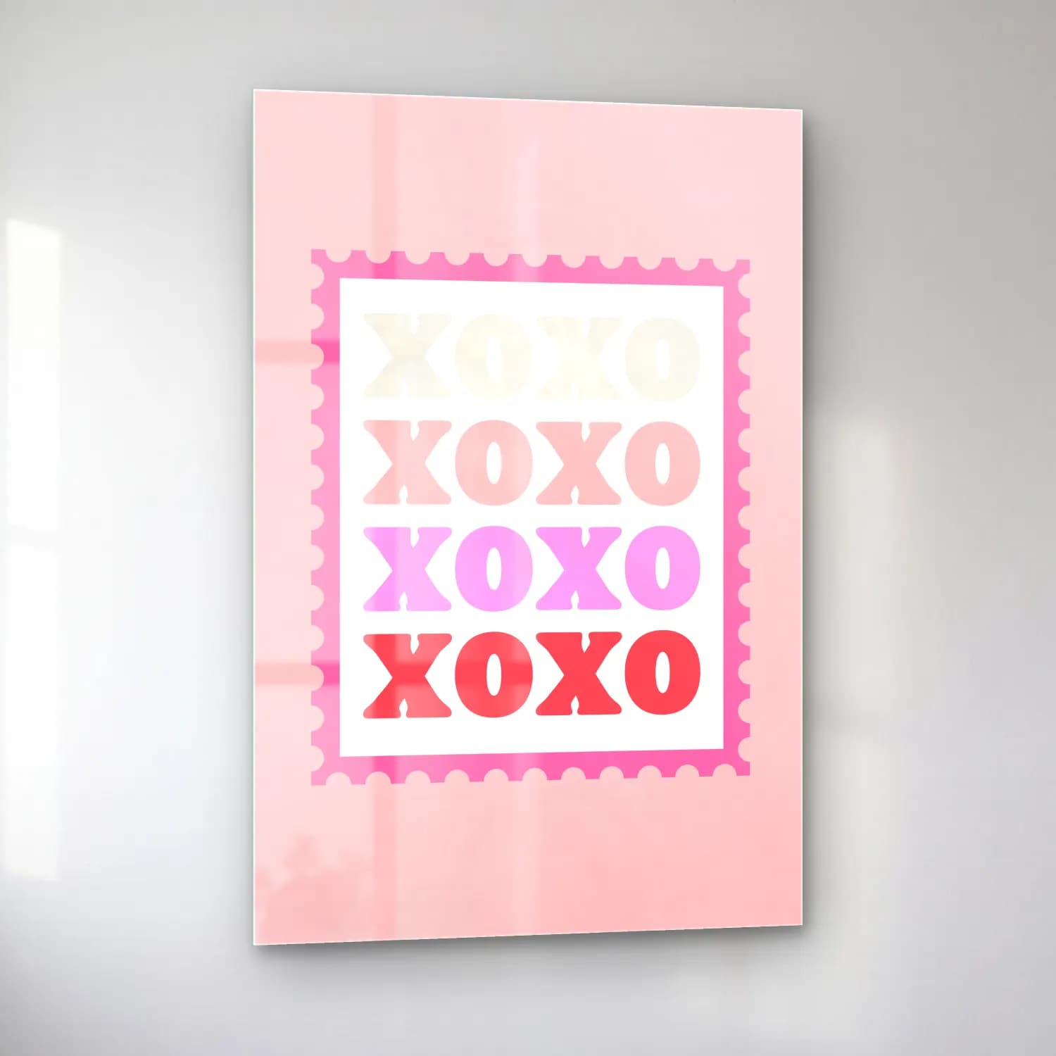 Pastel Harf Posteri No. 4 cam tablo — sol açıdan görünüm
