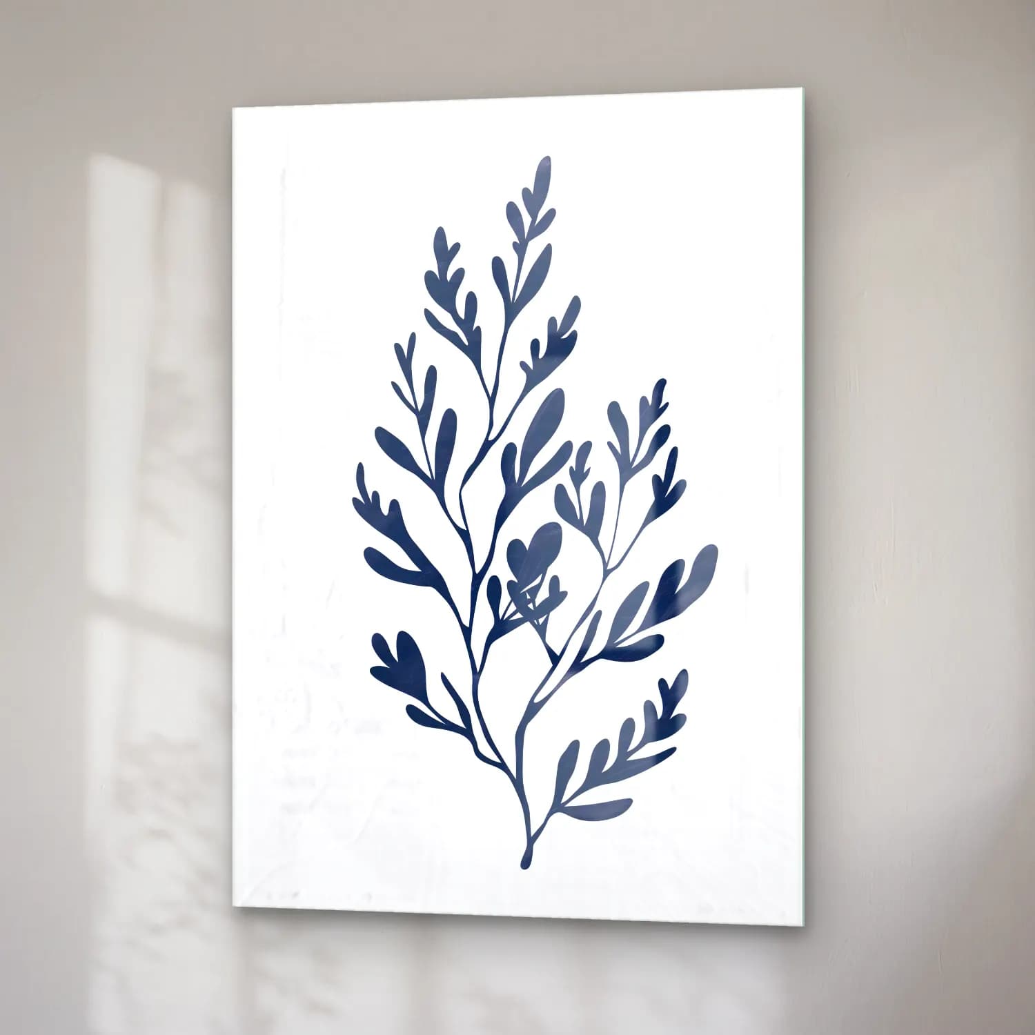 Simple Drawing – navy blue No. 14 cam tablo — sağ açıdan görünüm
