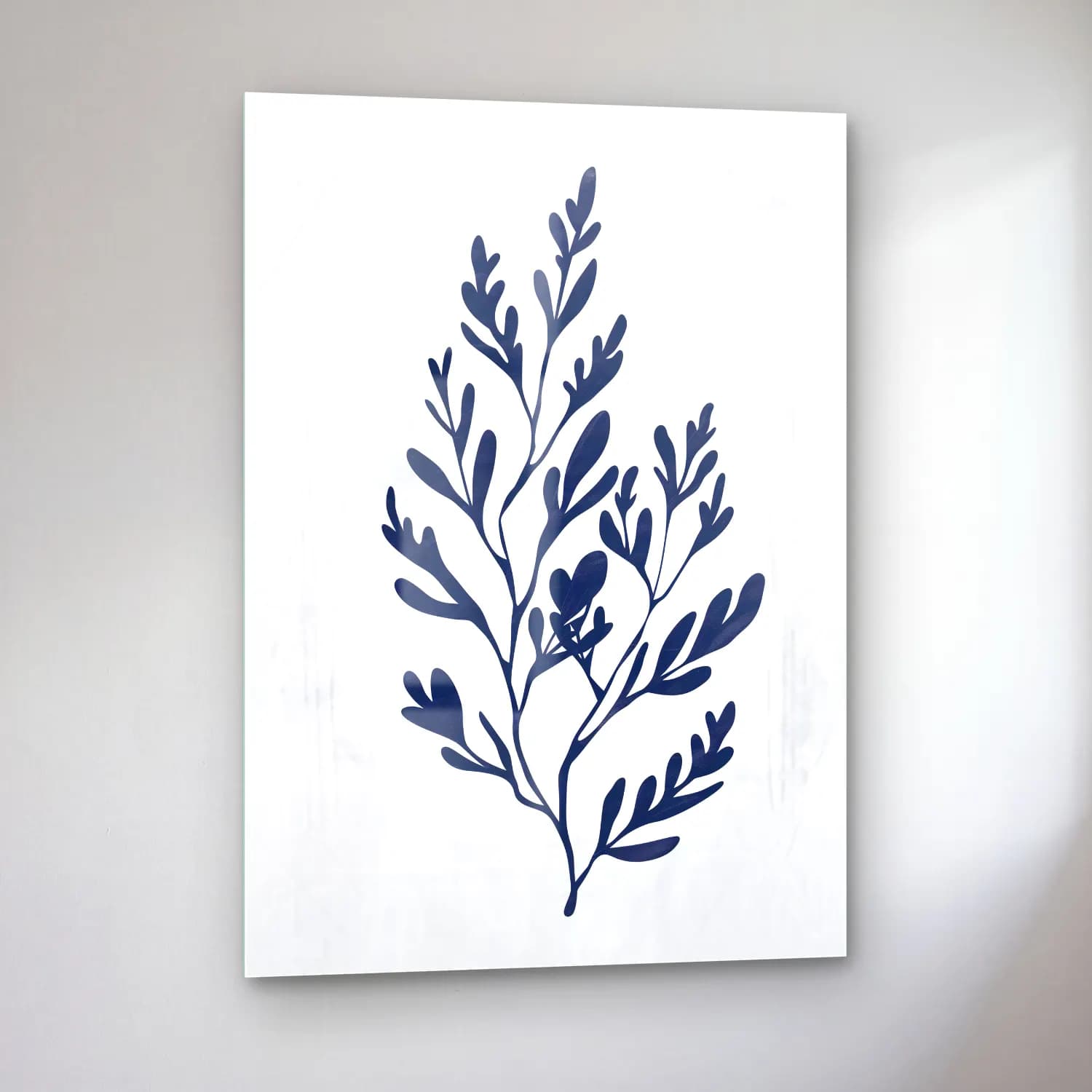 Simple Drawing – navy blue No. 14 cam tablo — sol açıdan görünüm