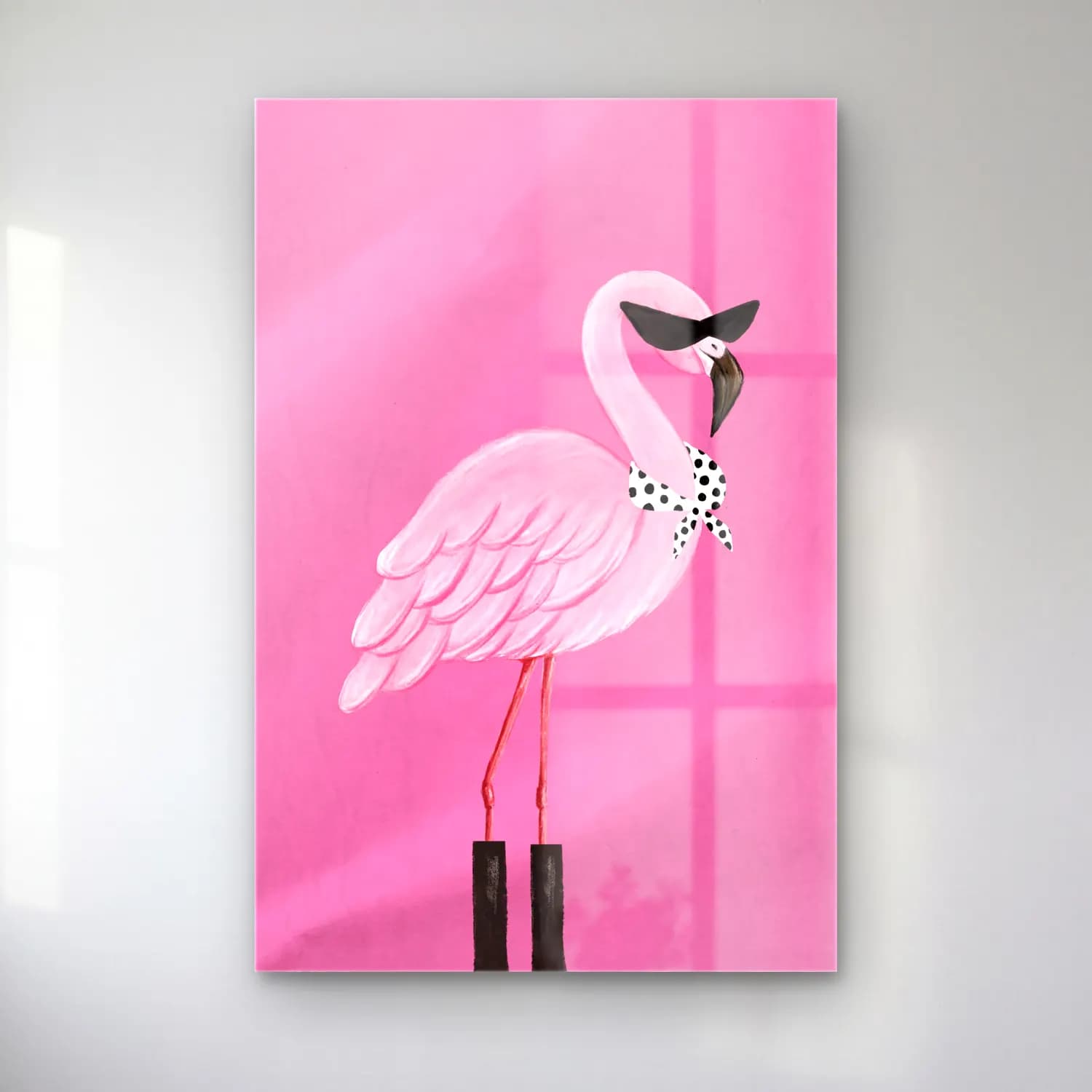 Sevimli İllüstrasyon Flamingo – Pembe Tonlar cam tablo — Sevimli İllüstrasyon Flamingo – Pembe Tonlar — sevimli i̇llüstrasyon flamingo