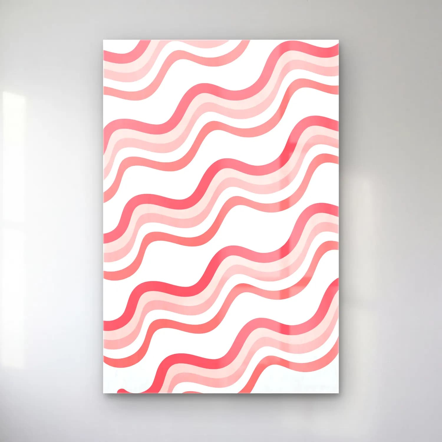 Pastel Dalgalı Çizgiler No. 6 cam tablo — Pastel Dalgalı Çizgiler No. 6 — pastel dalgalı çizgiler