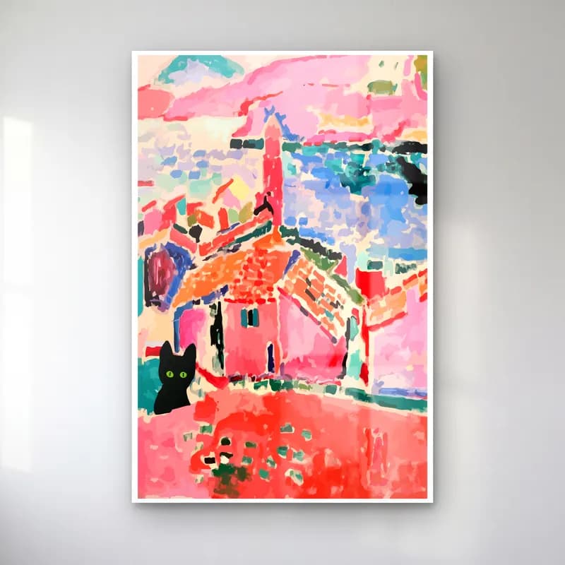 Empresyonist Kedi No. 7 cam tablo — Empresyonist Kedi No. 7 — empresyonist kedi