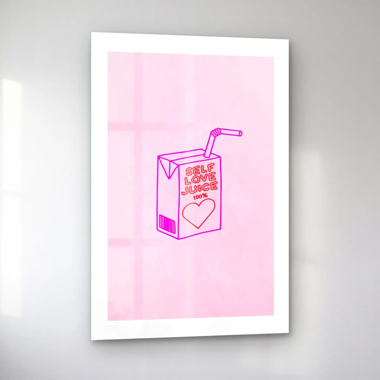 Pastel Çay Fincanı No. 7 cam tablo — sol açıdan görünüm