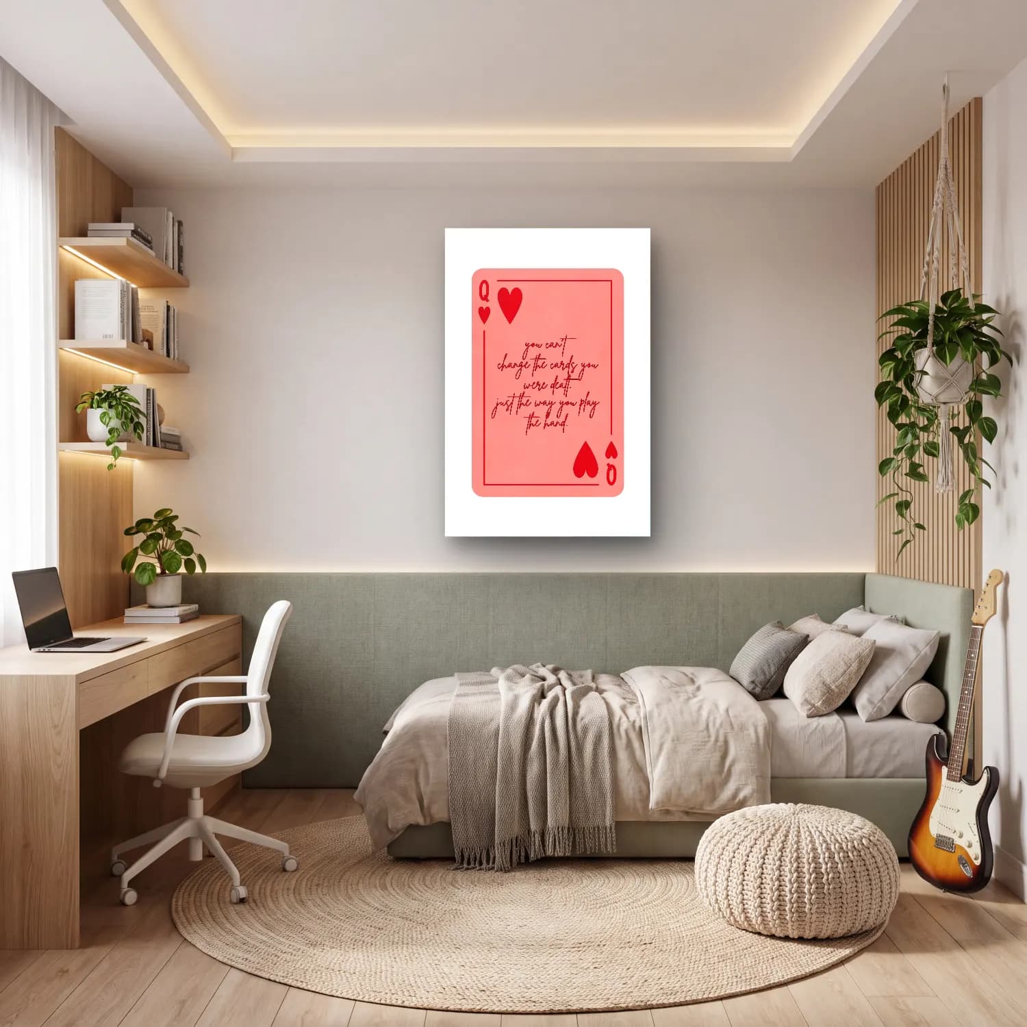 Pop Art Söz Posteri cam tablo — genç odasında