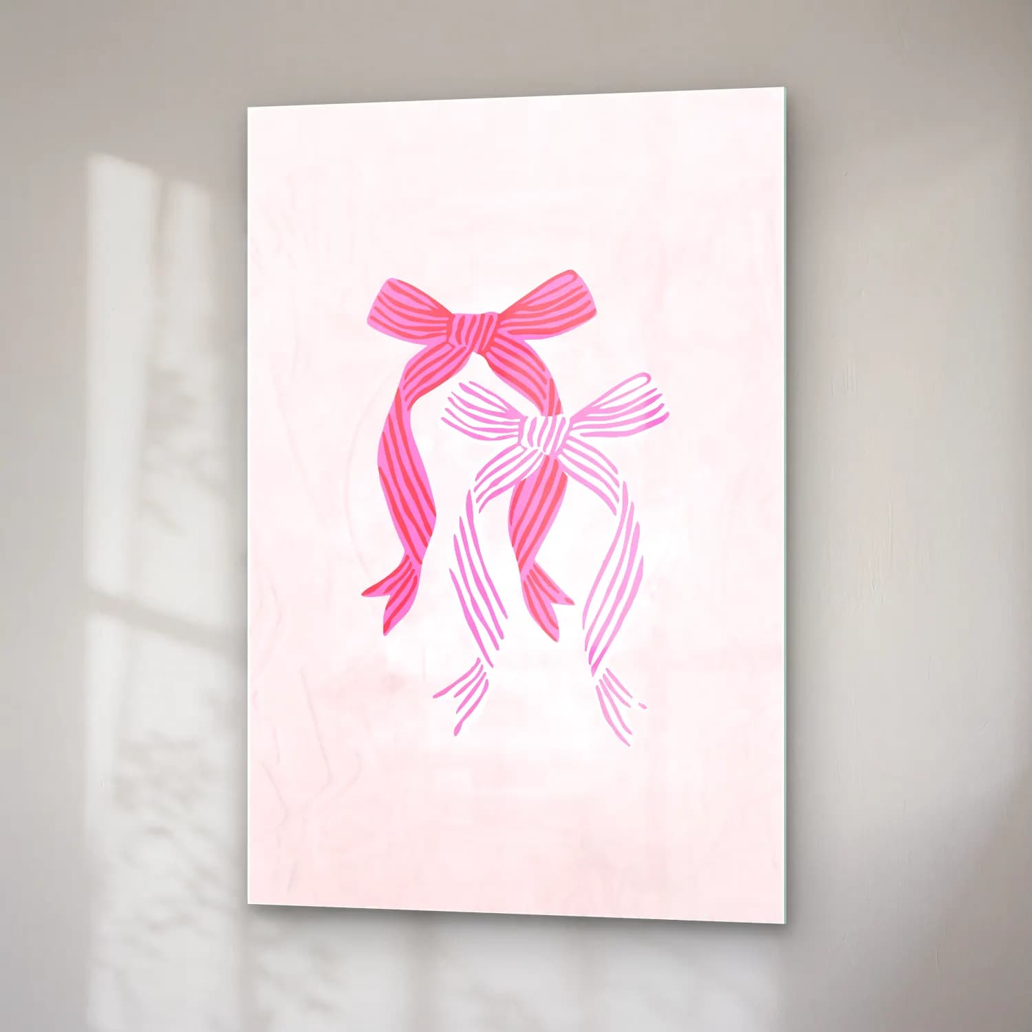 Pastel Fiyonk No. 63 cam tablo — sağ açıdan görünüm