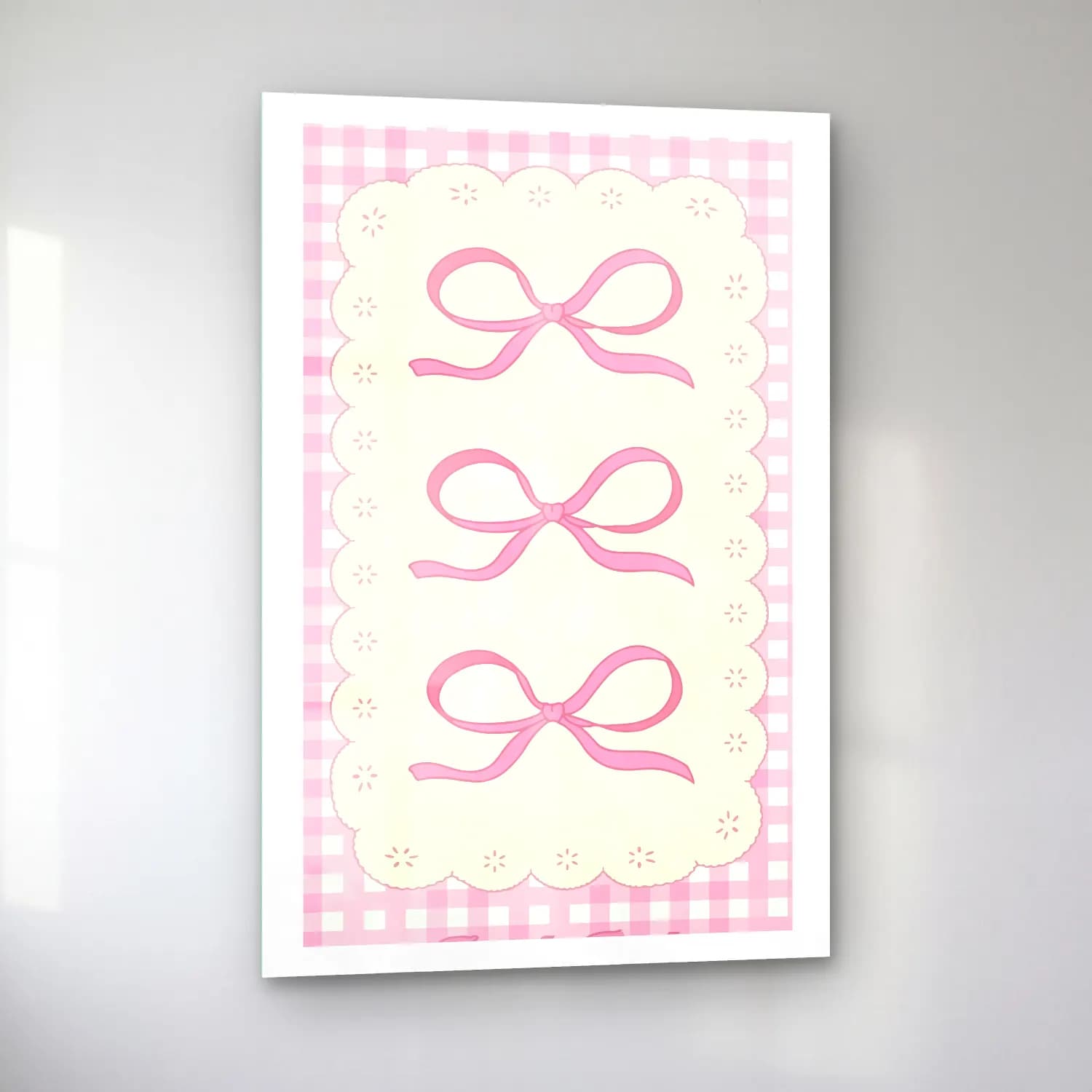 Pastel Fiyonk No. 64 cam tablo — sol açıdan görünüm