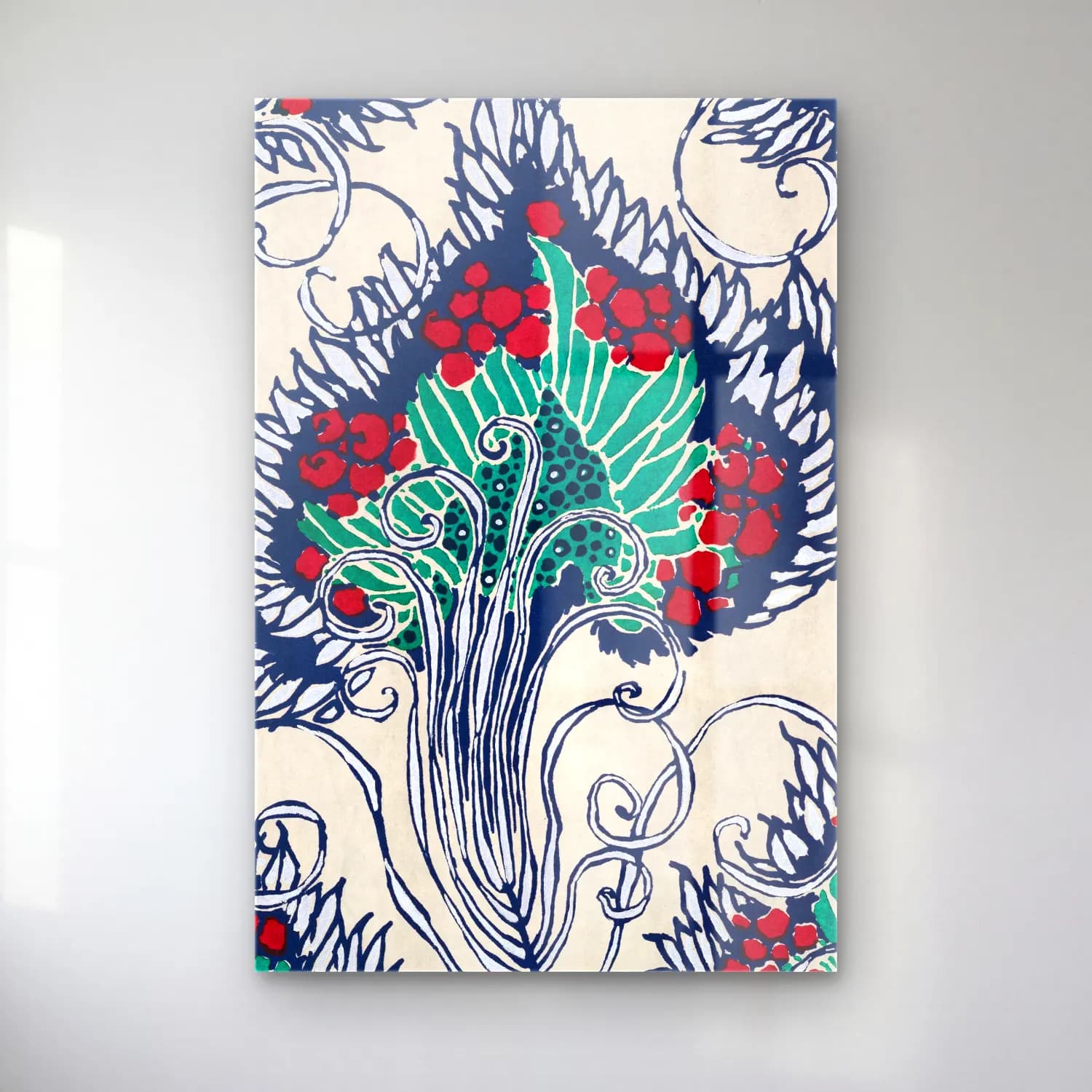 Boho Çiçek Deseni No. 98 cam tablo — Boho Çiçek Deseni No. 98 — boho çiçek deseni