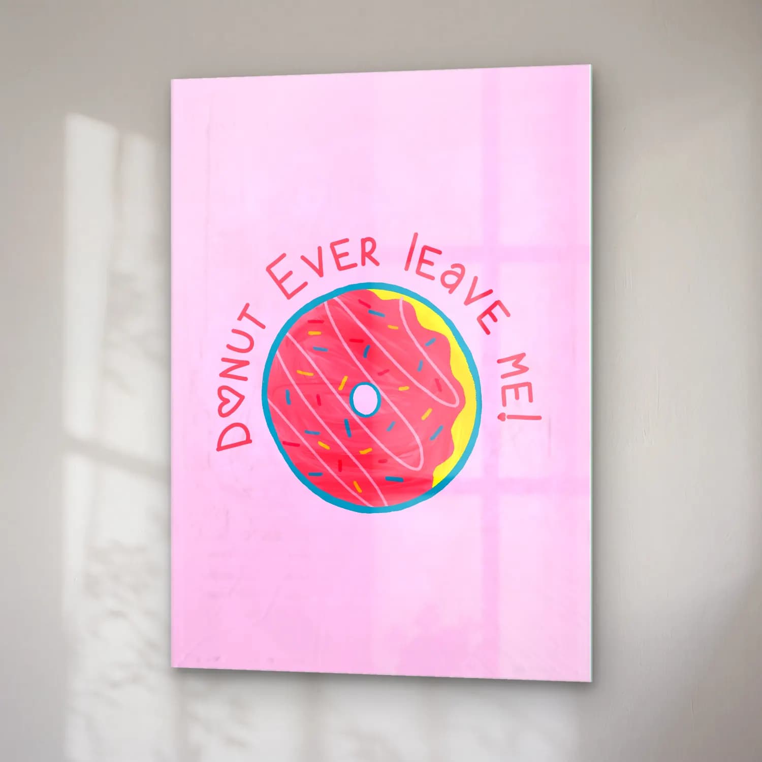 Pastel Söz Posteri No. 15 cam tablo — sağ açıdan görünüm