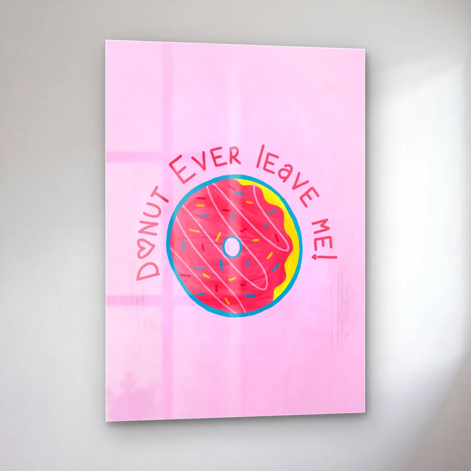 Pastel Söz Posteri No. 15 cam tablo — sol açıdan görünüm