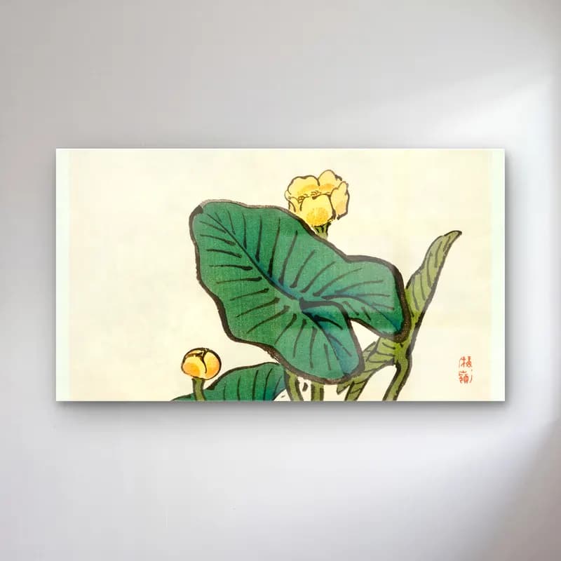Botanik İllüstrasyon Lotus Çiçekleri – Sarı Tonlar cam tablo — Botanik İllüstrasyon Lotus Çiçekleri – Sarı Tonlar — botanik i̇llüstrasyon lotus çiçekleri