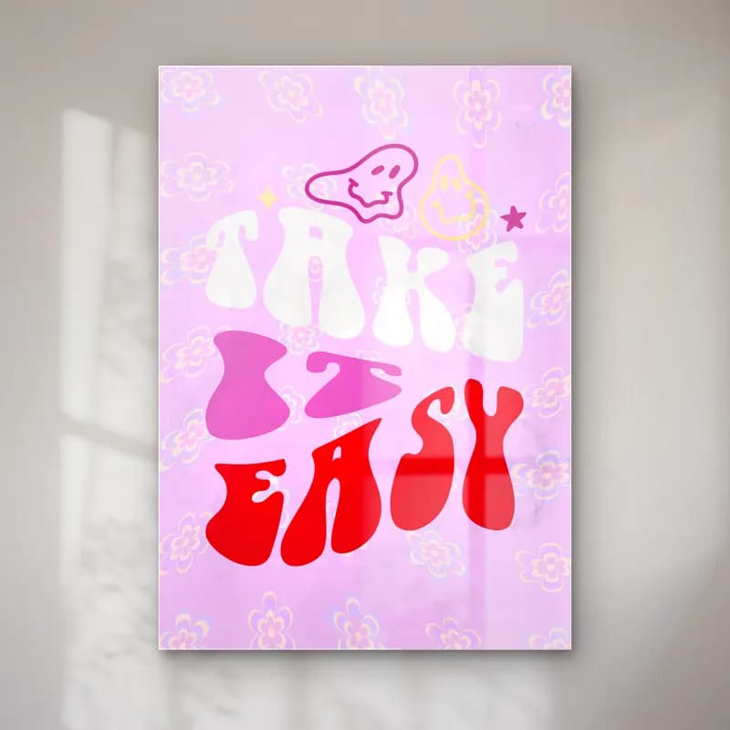 Pastel Yazılı Tasarım No. 41 cam tablo — Pastel Yazılı Tasarım No. 41 — pastel yazılı tasarım