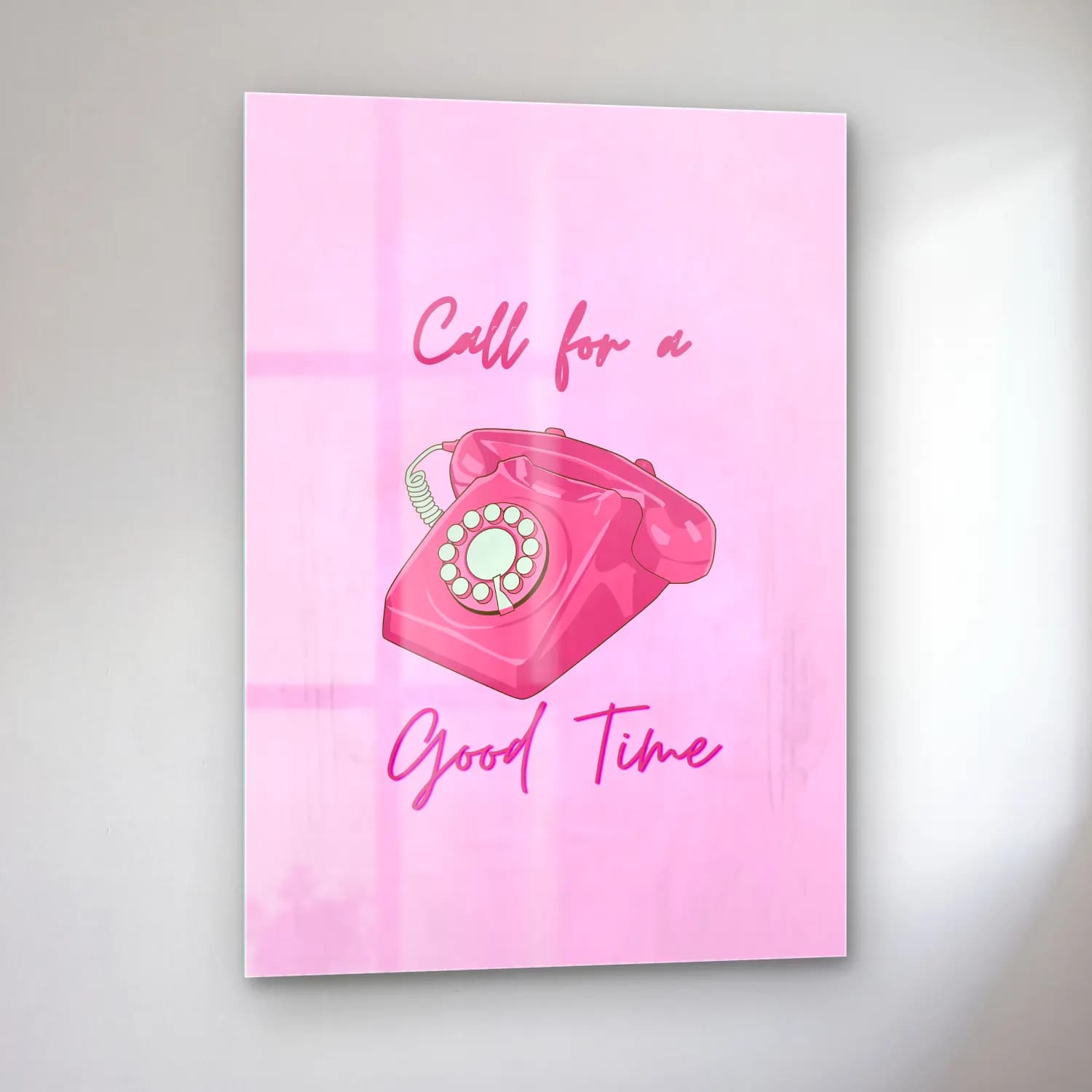 Pastel Saat cam tablo — sol açıdan görünüm