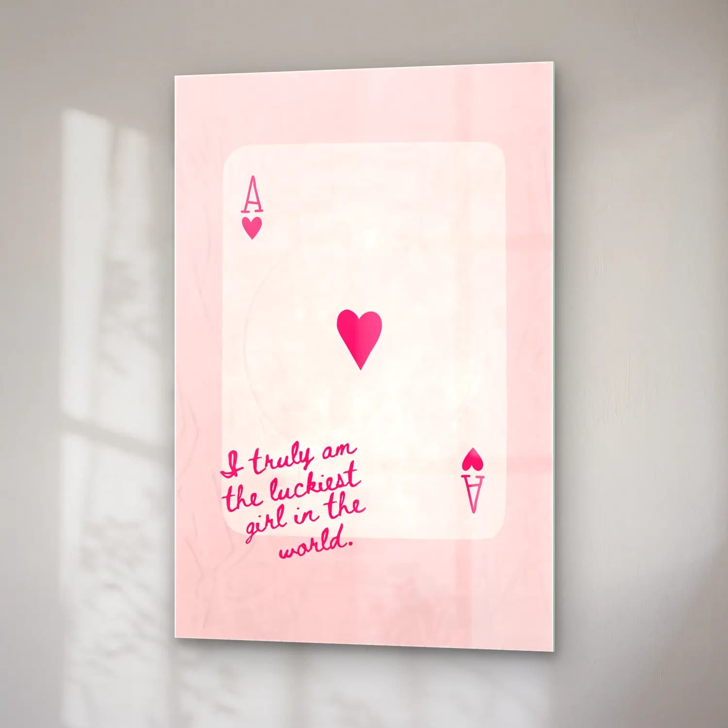 Pastel Söz Posteri No. 17 cam tablo — sağ açıdan görünüm