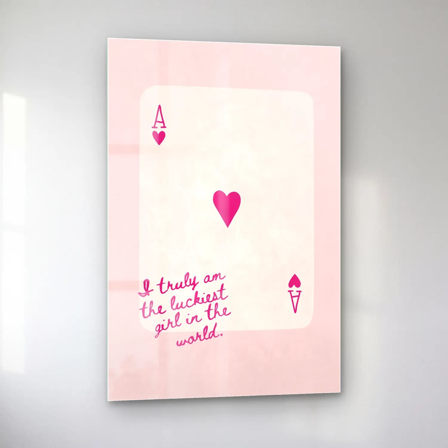 Pastel Söz Posteri No. 17 cam tablo — sol açıdan görünüm