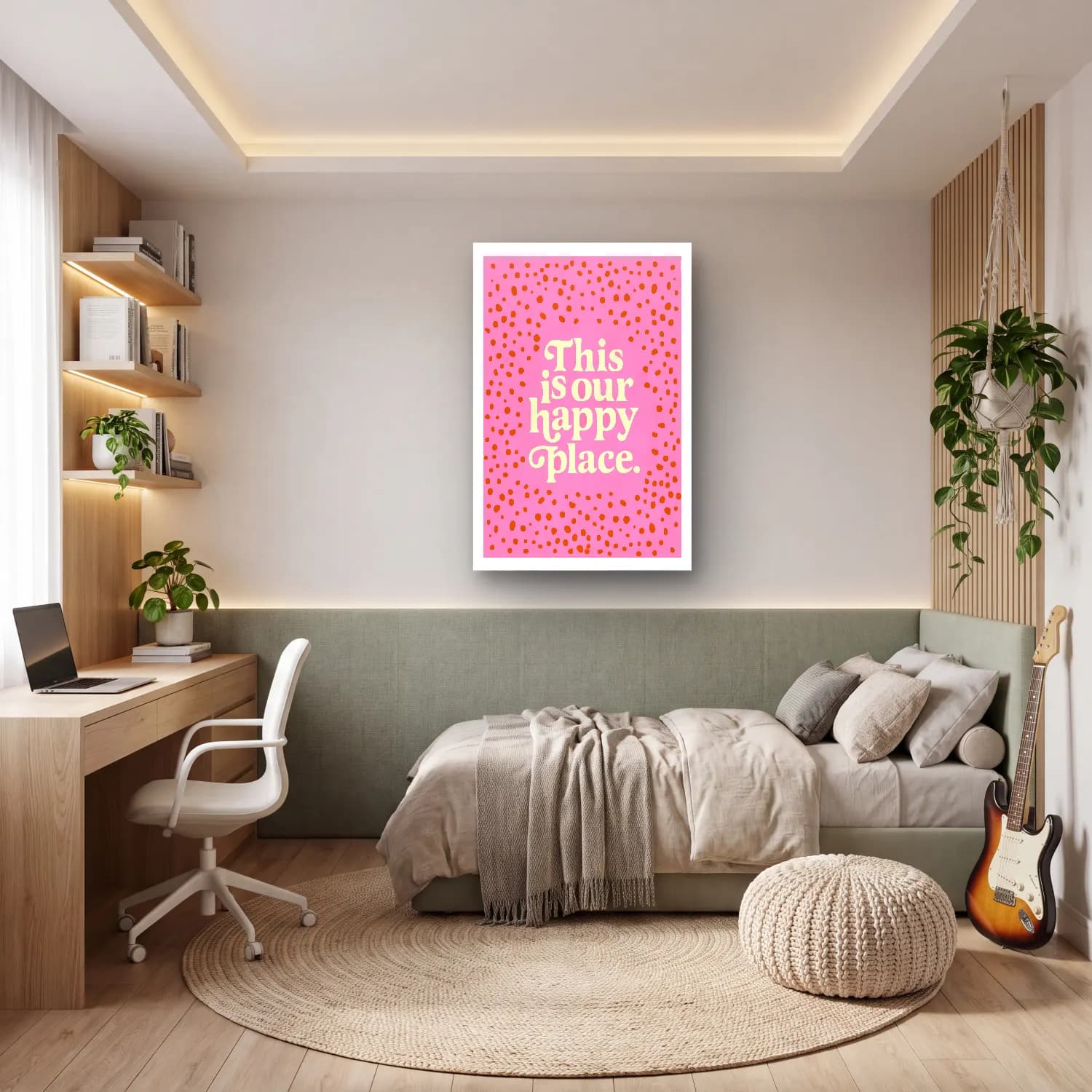 Pastel Söz Posteri No. 18 cam tablo — genç odasında