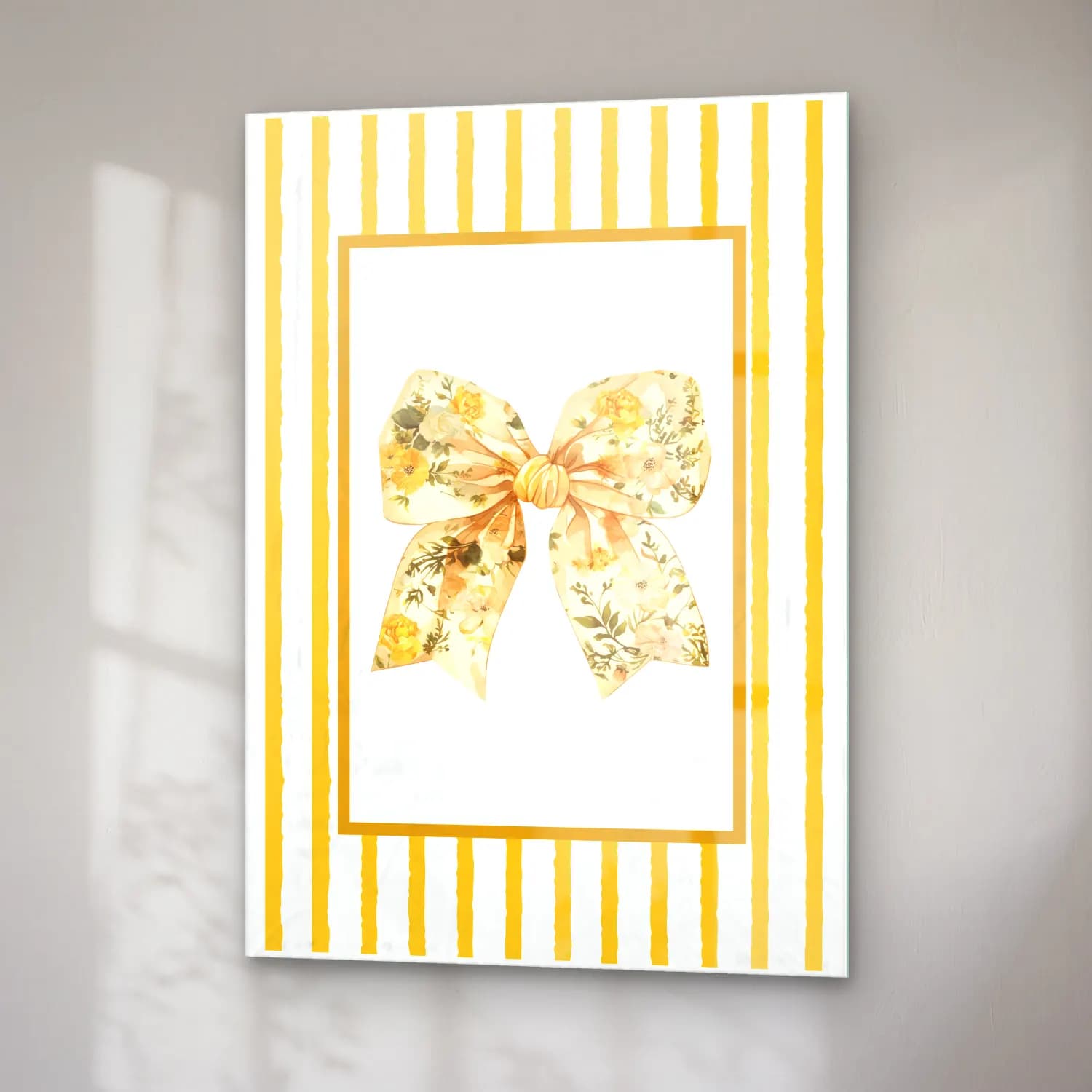 Pastel Fiyonk No. 66 cam tablo — sağ açıdan görünüm