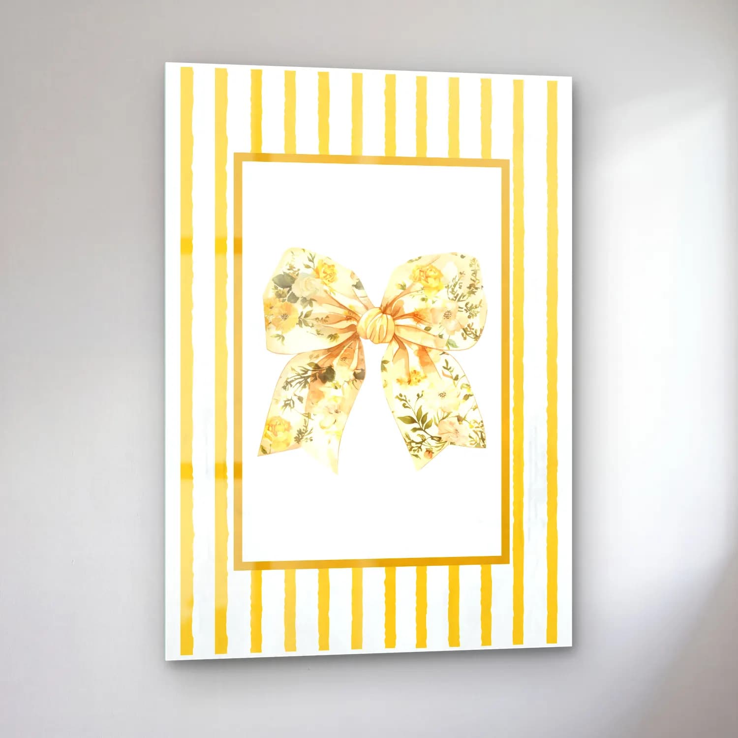 Pastel Fiyonk No. 66 cam tablo — sol açıdan görünüm