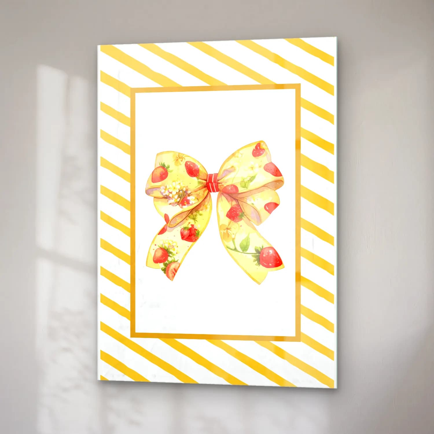 Pastel Fiyonk No. 67 cam tablo — sağ açıdan görünüm