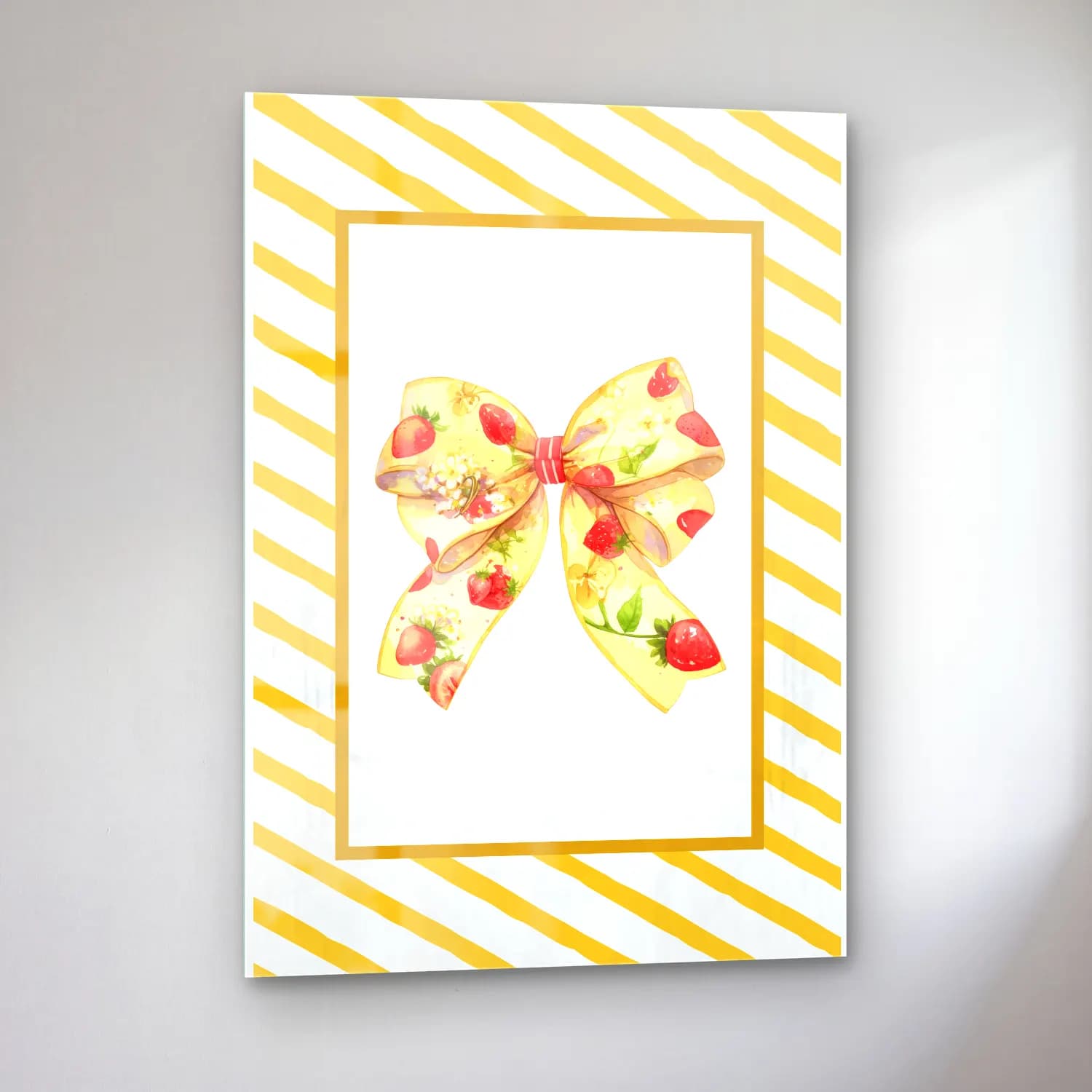 Pastel Fiyonk No. 67 cam tablo — sol açıdan görünüm