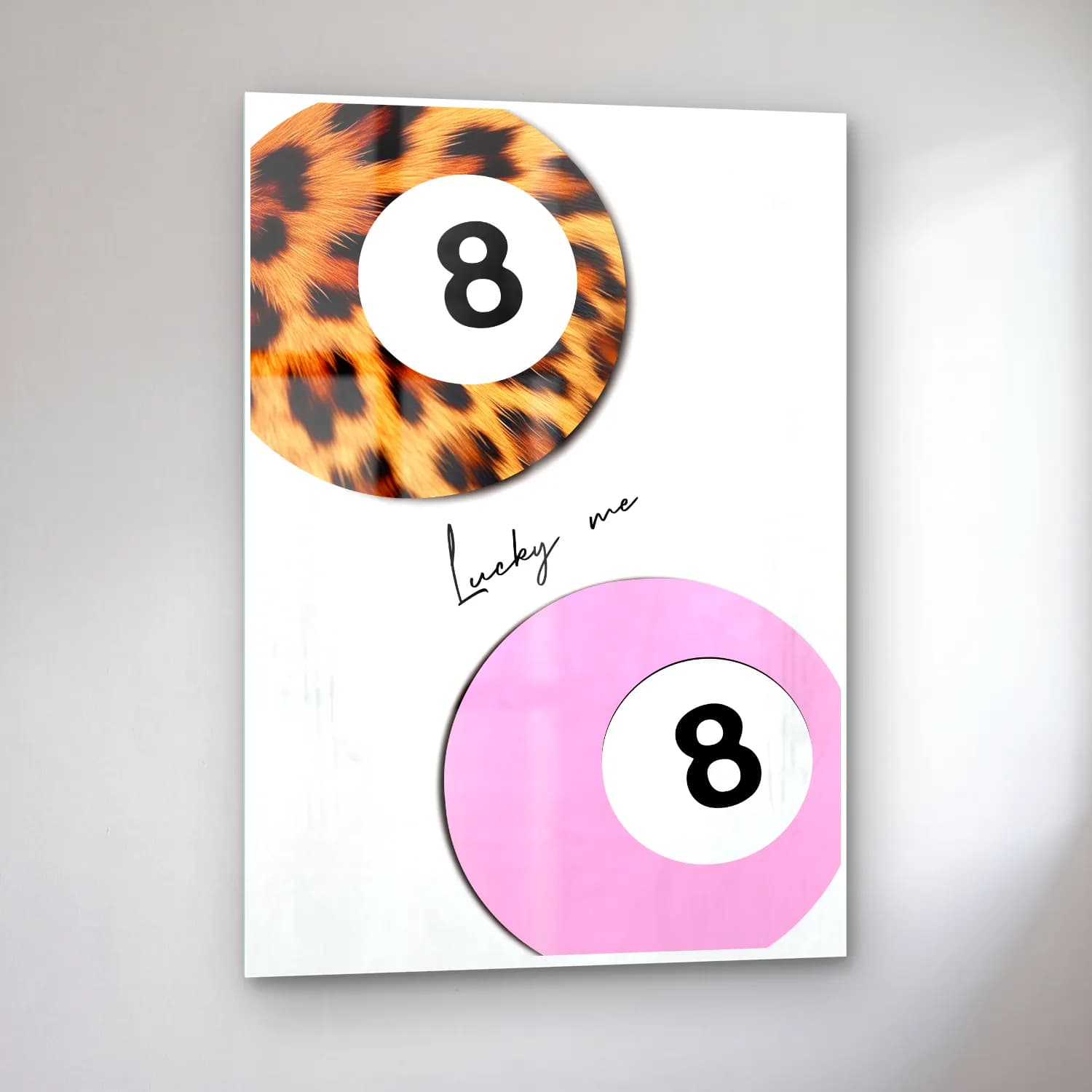 Pastel Rakamlar No. 6 cam tablo — sol açıdan görünüm