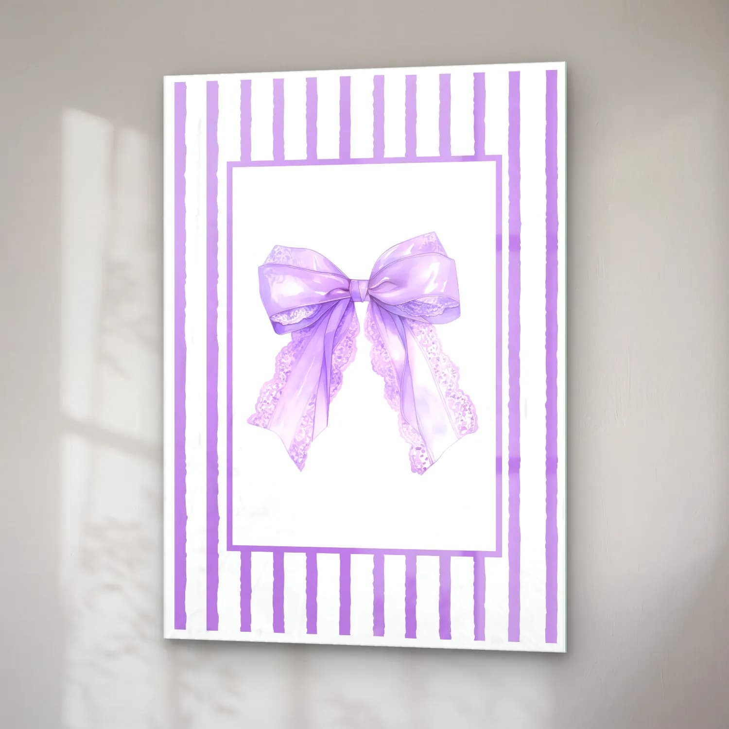 Pastel Fiyonk No. 75 cam tablo — sağ açıdan görünüm