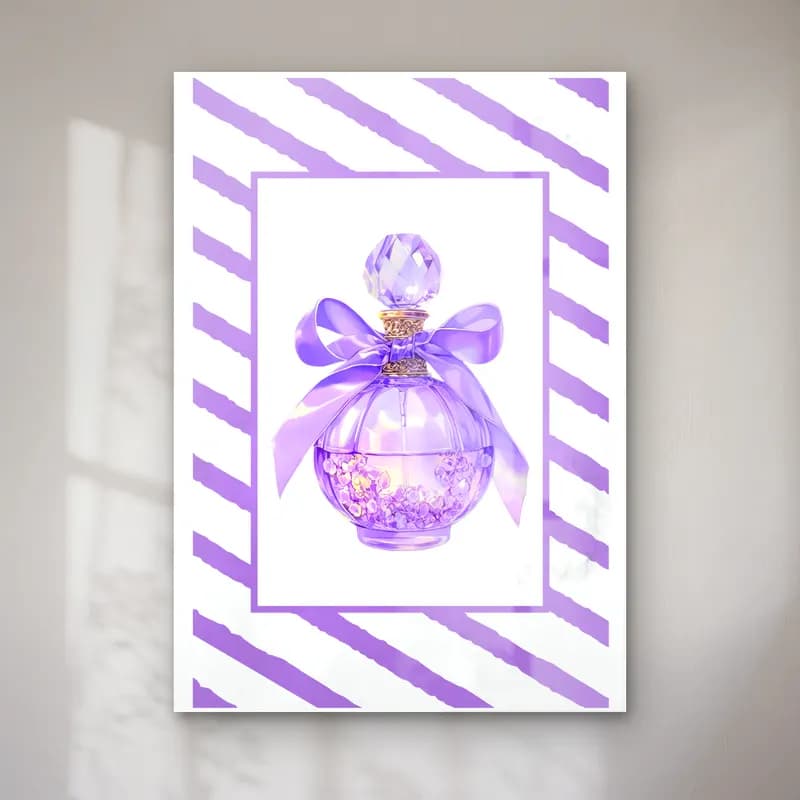 Pastel Parfüm Şişesi No. 8 cam tablo — Pastel Parfüm Şişesi No. 8 — pastel parfüm şişesi