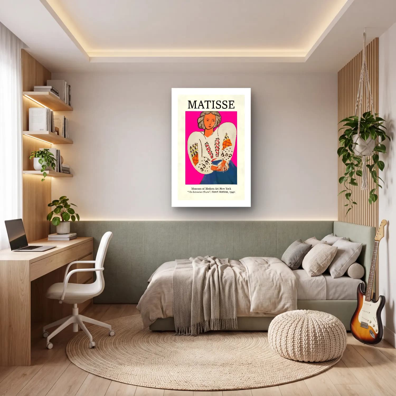 Vintage Poster Elbiseli Kadın – Pembe Tonlar cam tablo — genç odasında