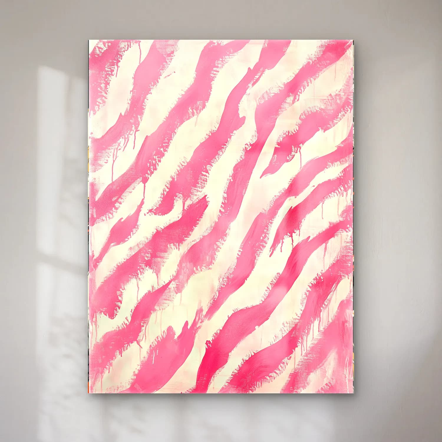 Boho Zebra – Pembe Tonlar cam tablo — Boho Zebra – Pembe Tonlar — boho zebra