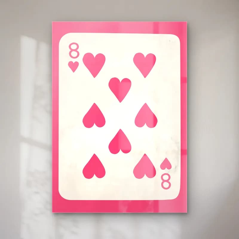 Vintage Rakamlar – Pembe Tonlar cam tablo — Vintage Rakamlar – Pembe Tonlar — vintage rakamlar