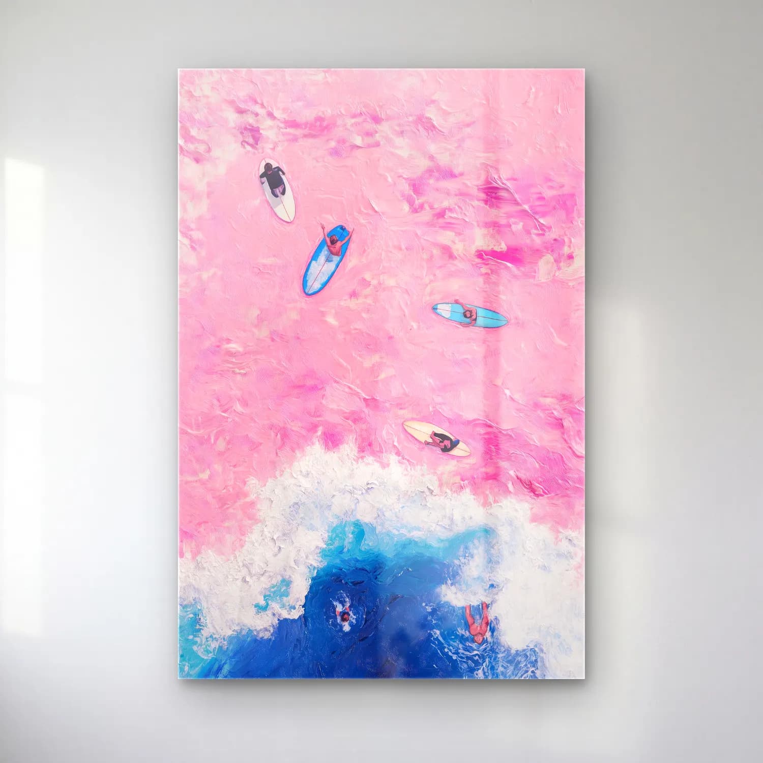 Pastel Sörf – Pembe Tonlar cam tablo — Pastel Sörf – Pembe Tonlar — pastel sörf