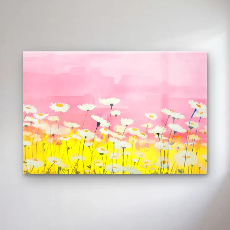 Pastel Papatyalar No. 19 cam tablo — Pastel Papatyalar No. 19 — pastel papatyalar