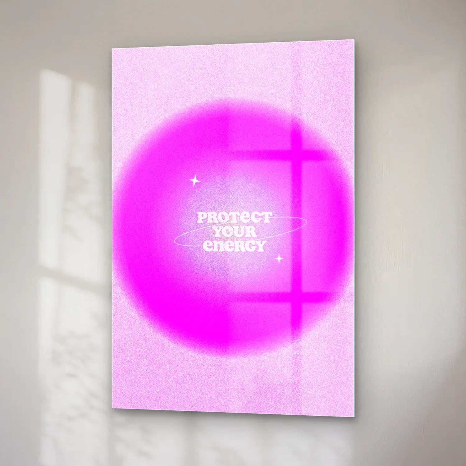 Pastel Söz Posteri No. 24 cam tablo — sağ açıdan görünüm