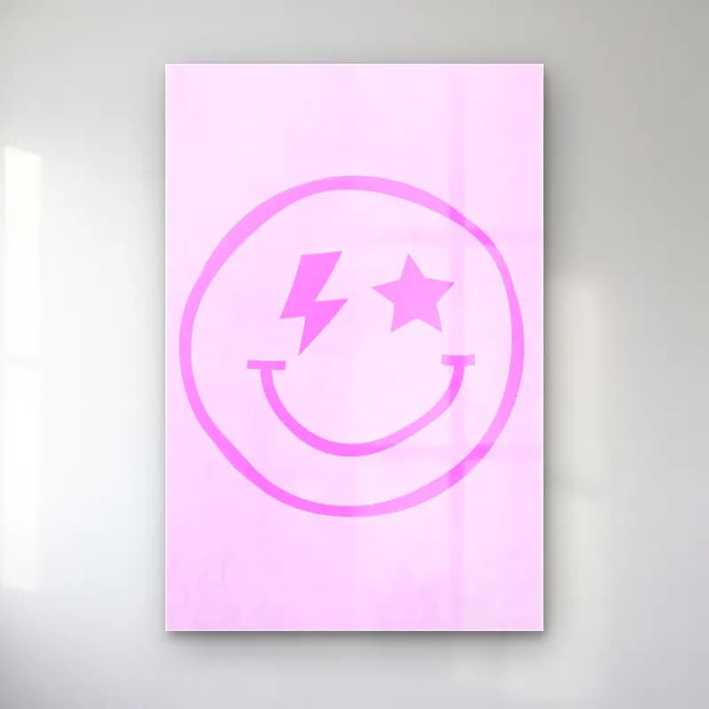 Pastel Çizgi Yüz No. 4 cam tablo — Pastel Çizgi Yüz No. 4 — pastel çizgi yüz