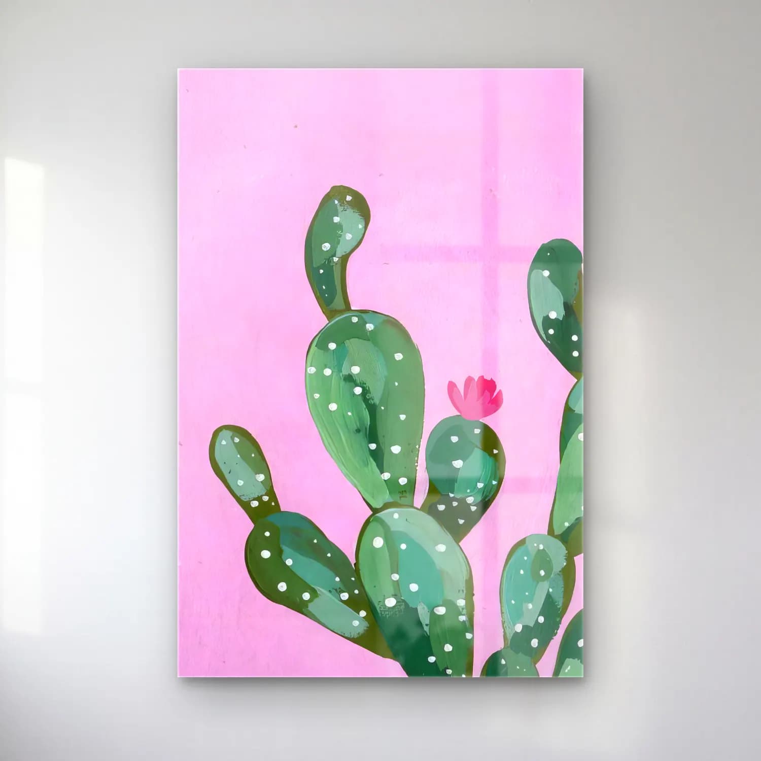 Pastel Kaktüs No. 4 cam tablo — Pastel Kaktüs No. 4 — pastel kaktüs