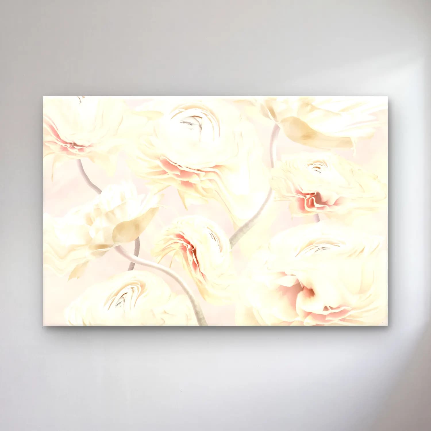 Pastel Çiçek Deseni No. 86 cam tablo — Pastel Çiçek Deseni No. 86 — pastel çiçek deseni