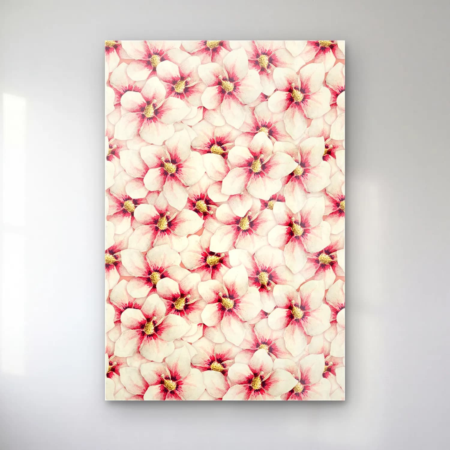 Pastel Çiçek Deseni No. 92 cam tablo — Pastel Çiçek Deseni No. 92 — pastel çiçek deseni