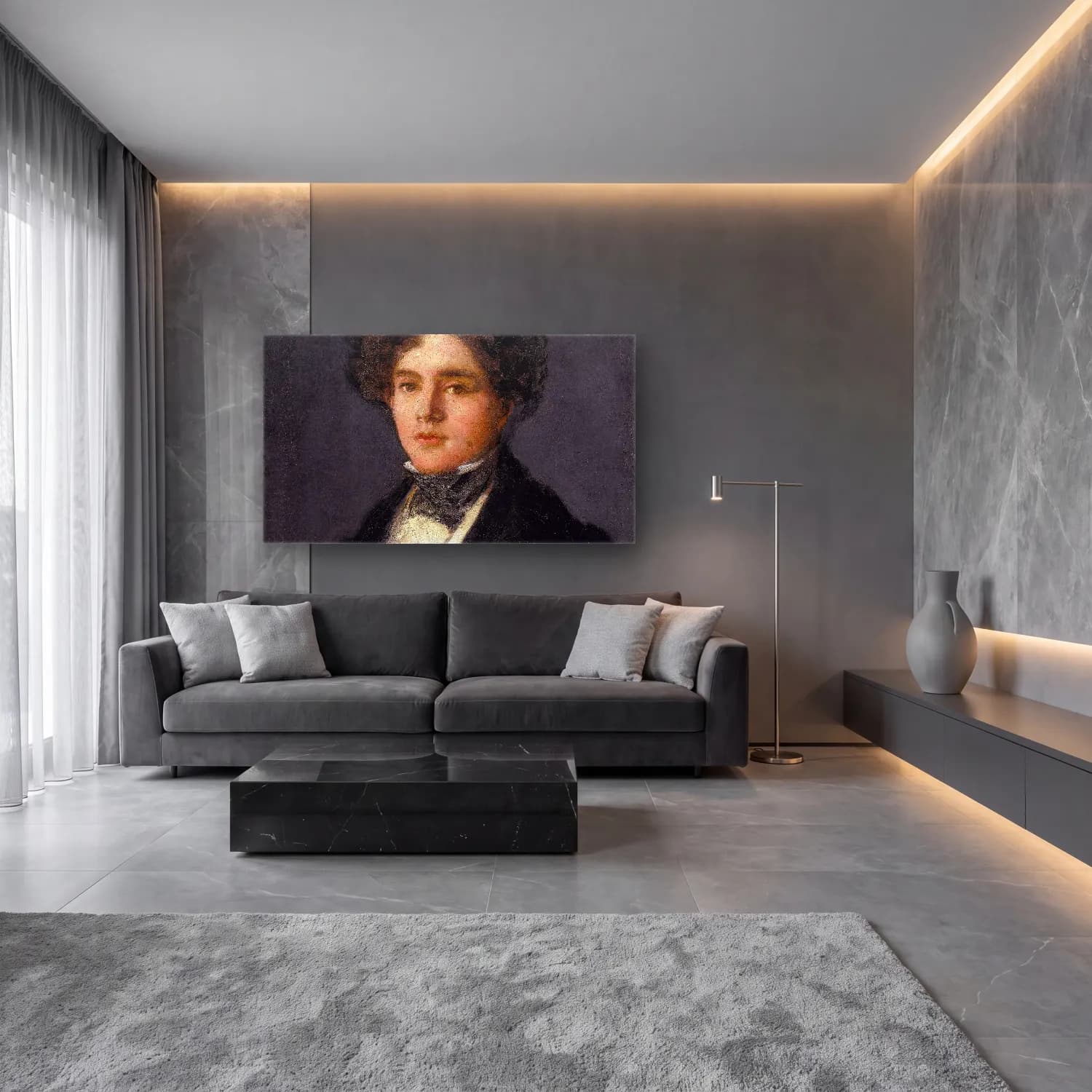 Francisco de Goya – Portrait Of Mariano Goya, The Artist’s Grandson cam tablo — lüks salon duvarında