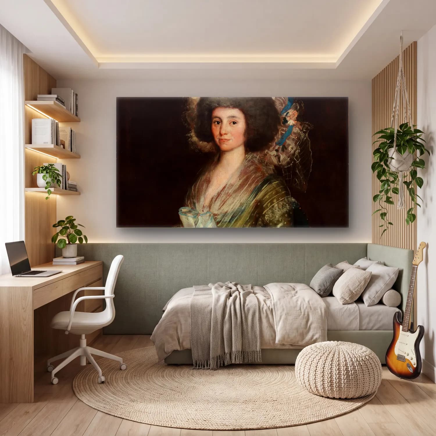 Francisco de Goya – Portrait of Senora Ceán Bermudez cam tablo — genç odasında